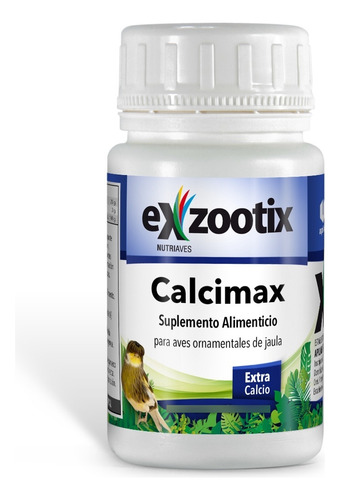 Calcimax Exzootix 80 Gr Suplemento Alimenticio Aves Azul