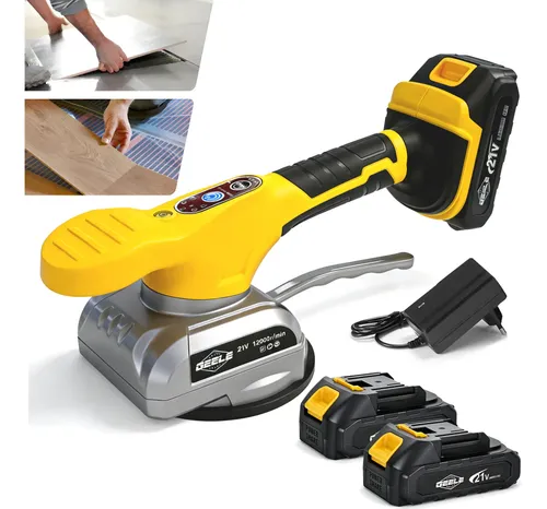 Maquina Assentar Piso Porcelanato  Sem Fio Vibratoria Ventosa