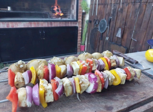 Brochetas Acero Inoxidable 10 Piezas 33 Cm Parrilla Barbacoa