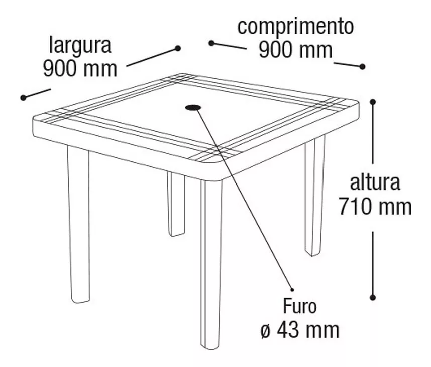 Primeira imagem para pesquisa de mesa plastica desmontavel