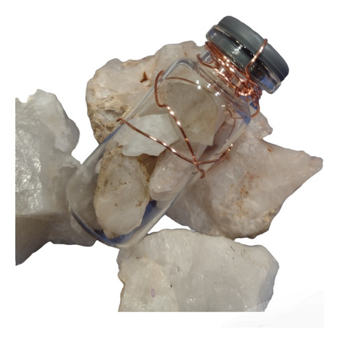 Piedras Energéticas En Botellitas Con Cobre Rose