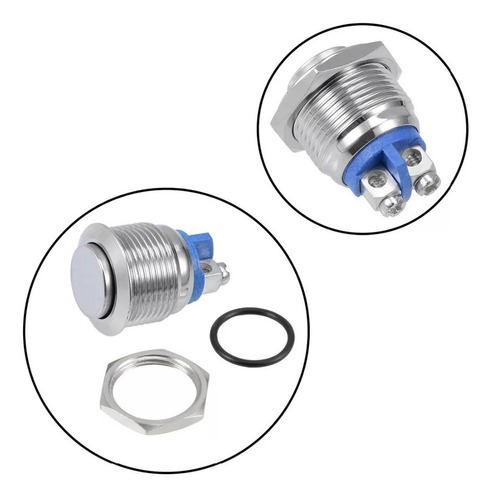 Botoeira Start Pulso Botão 16mm Até 250v (kit 05 Peças)