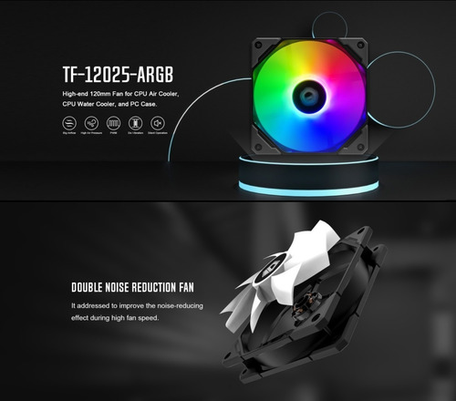 Imagen 8 de 9 de Cooler Fan Id-cooling 120mm Pwm Antivibración Tf-12025-argb
