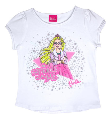 Playera Estampado De Barbie Para Niña Marca Barbie