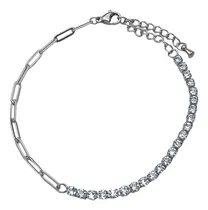 Comprar Pulsera Tobillera Mitad Clips 3mm Mitad Strass 3mm 23 C:8800