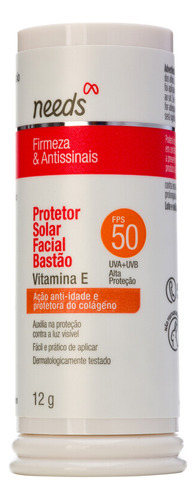 Protetor Solar Facial Fps50 Firmeza E Antiss.s/cor Bastão12g