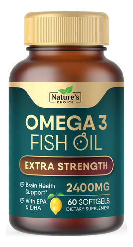Aceite De Pescado Con Omega 3, Dha, Epa 2400 Mg, Triple Fuer