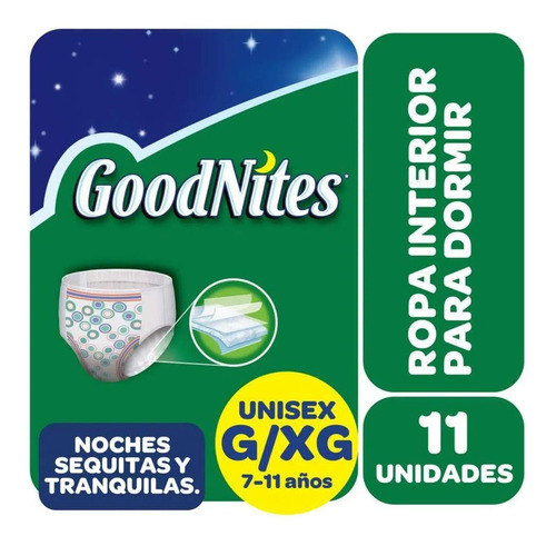 Pañales Goodnites Ropa Interior  G/xg 11 u