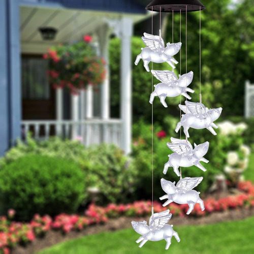 Campanas De Viento Led Que Cambian De Color, Regalo, Portáti