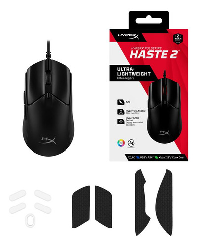 Mouse Hyperx Pulsefire Haste 2 Negro