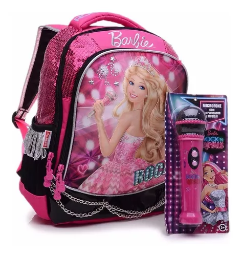 Mochila Barbie A Princesa e A Pop Star G Rosa - Compre Agora