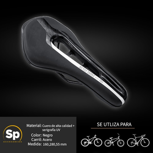 Imagen 6 de 7 de Asiento Para Bicicleta De Gel Negro Con Gris Vzr