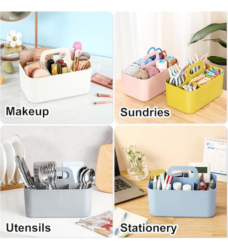 Organizador Multiusos Con Asa - Caja Apilable De Plástico -
