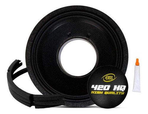 Reparo Eros Woofer 8 Pol E-420 Hq 420w Rms 4 Ohms Cor Preto