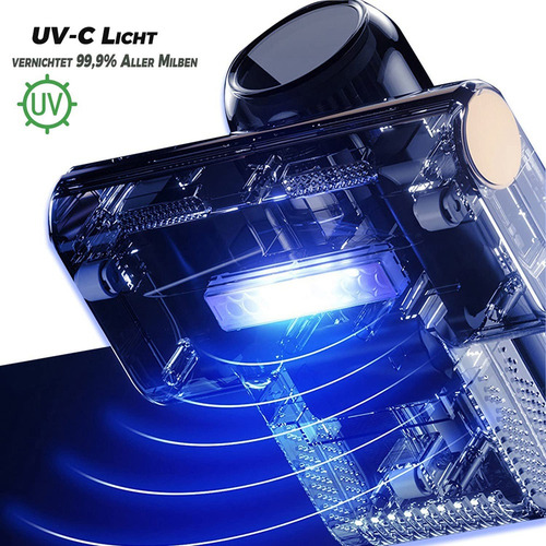 Aspirador De Mano K0mites, Aspirador De Ácaros Con Luz Uv-c,
