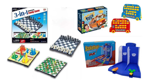 Combo Set Trío Juego De Mesa Familiar Estrategia Destreza