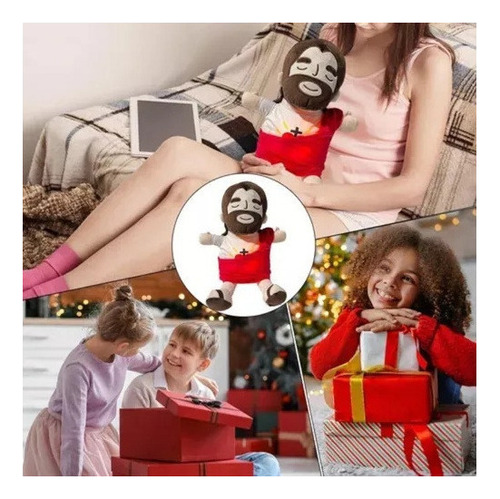' 2 Piezas De Peluche Navideño De Jesús Que Respira Con