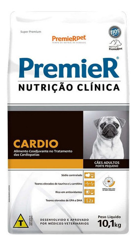Ração Nutrição Clínica Cardio Cães Pequeno 10,1kg Premier