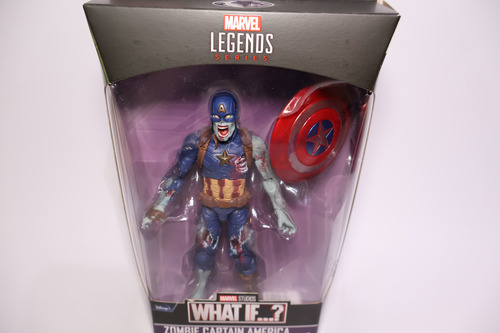 Capitán America Zombie Marvel Legends Con Pieza Baf What If (Usado)