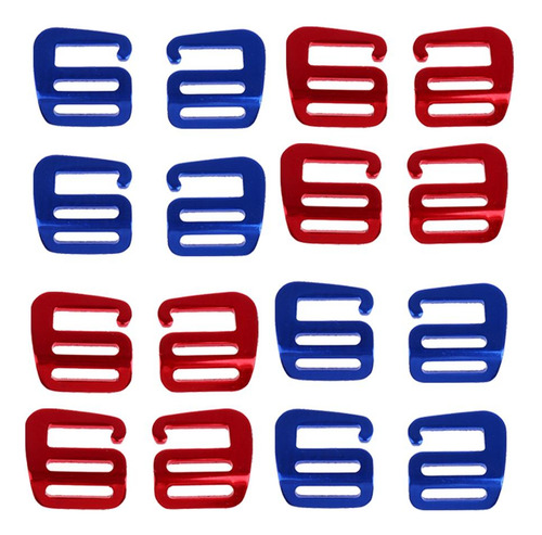 16 Piezas 8 Pares Ajustable 25mm Correas Hebillas G Gancho