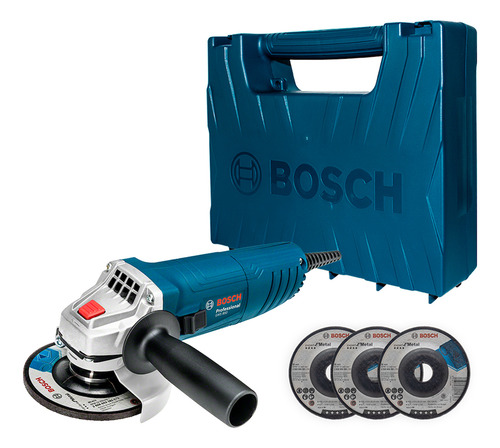 Esmerilhadeira 4 1/2 Pol 850w 127v 3 Discos E Maleta Bosch 06013775D3-000