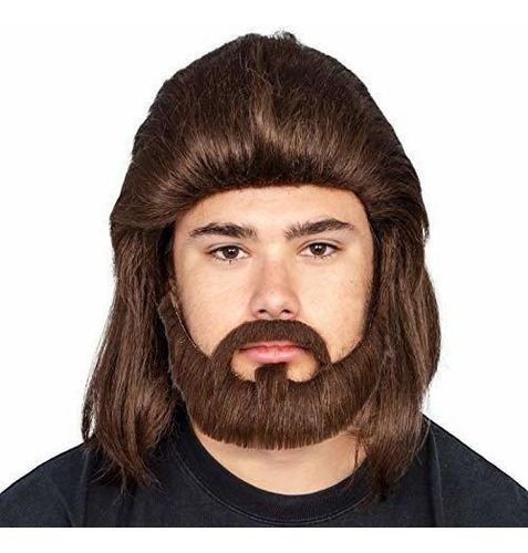 Disfraz Hombre - Halloween Costume Accessory Deluxe Dark Wig