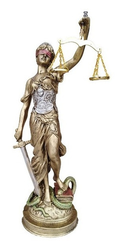 Themis Diosa De La Justicia. La Justiciera. 30cm Resina Fina