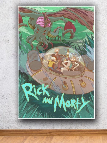 Cuadro Decorativo En Canvas Rick Y Morty Arte 28x41 Cm - 24
