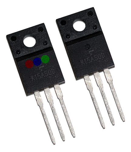 Pack 2 Transistores Mosfet Toshiba Tk15a50d - 500v, 24a