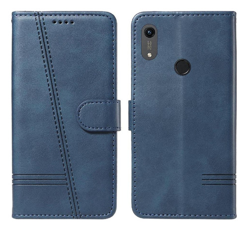 Funda Plegable For Huawei Y6 2019 Cartera De Teléfono Pu
