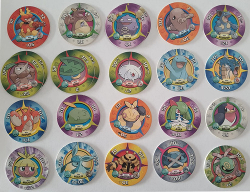 Set 23 Tazos Pokémon Originales