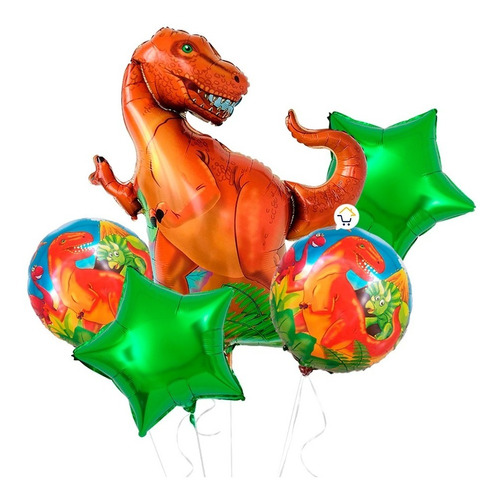 Globos Metalizado Dinosaurio 94x83 Cm Fiesta Oe241