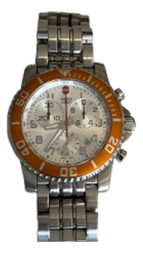 Relógio Victorinox Maverick Cronógrafo Perfeito!!! Prateado Vermelho Branco (Usado)