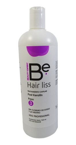 Tratamiento Capilar Post Keratina (shampoo) Be Hair Liss