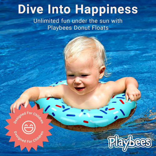 Pacote De 4 Pool Floats Playbees Sprinkle Donut Para Criança