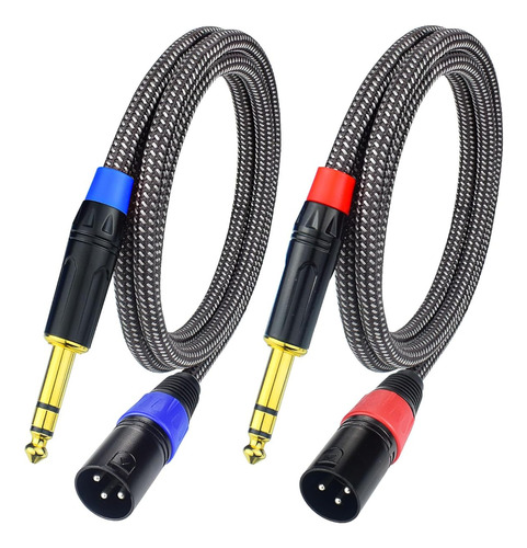 Cable De Conexion Balanceado De 1/4 Trs A Xlr Macho, 6.6 ...
