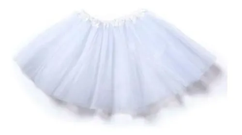 Saia tutu branca infantil sales