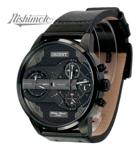 Relogio Orient Masculino Mpsct001 P1px Preto Couro Cronograf