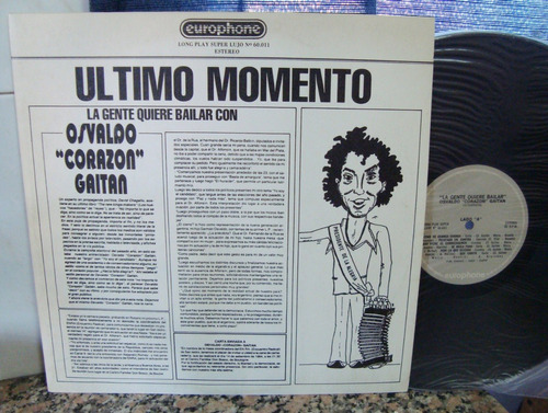 Vinilo Osvaldo Corazon Gaitan La Gente Quiere Bailar