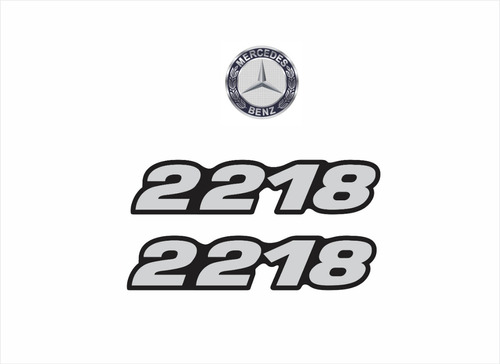 Adesivos Compatível Mercedes Benz 2218 Emblema Resinado 98