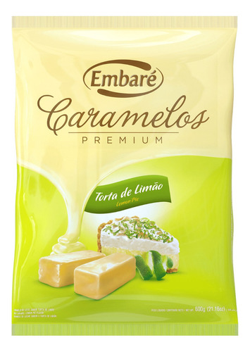 Bala Caramelos De Leite Premium Torta De Limão Embaré 600g