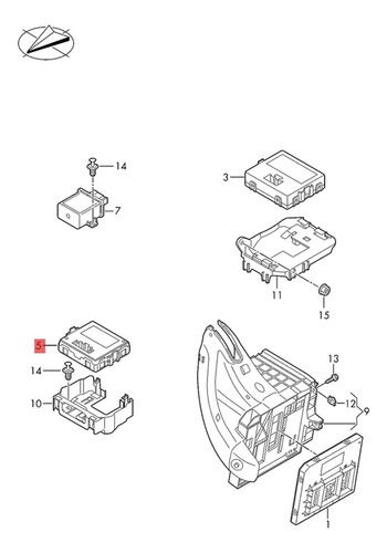 Cabezal De Control De Dirección Activo 5wa907338 Afs 5wa9073