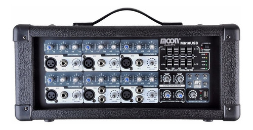 Consola Cuotas Potenciada Moon M610usb 6 Canales Usb Mix