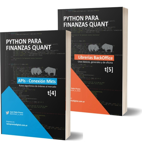 Libros Aprendé Python Desde 0 Trading Quant - Combo 2 Tomos