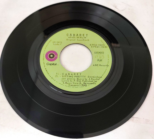 Cabaret Adios Berlin Soundtrack Single 7 (Usado)