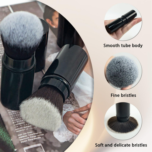 Paquete De 3 Brochas De Maquillaje Retráctiles, Brochas De Y