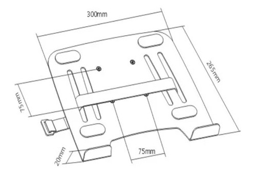 Bandeja Para Suporte Vesa Notebook Laptop Acoplável Cor Preto