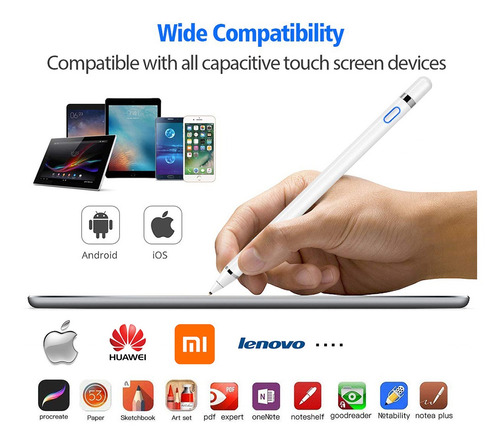 Imagen 8 de 8 de Lápiz Óptico Táctil Para Apple Pencil iPad Pro Air 2 3 Mini