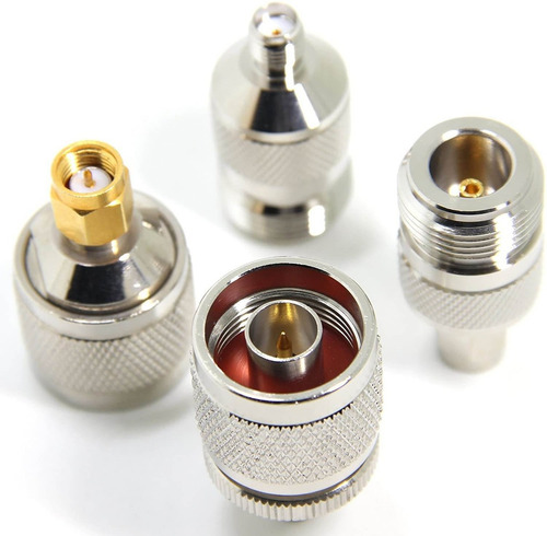 Imagen 2 de 3 de Kit De 4 Conectores Sma A N Rf Tipo N Macho A Hembra