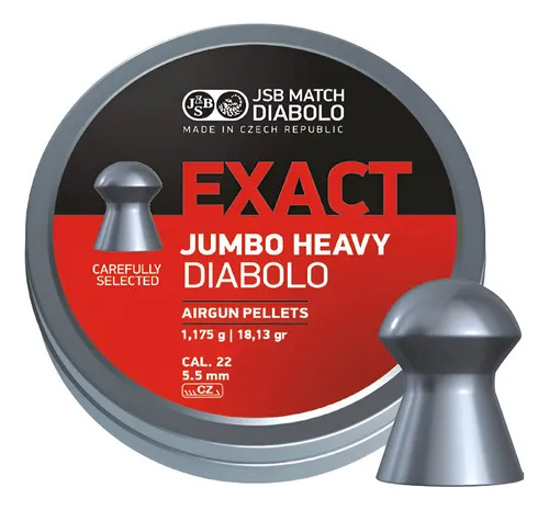 Postones Jsb Exact Jumbo Heavy Diabolo 5.5 18.13 Gr 500 Und